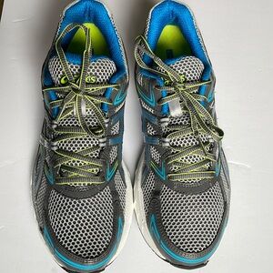 Asics Gray and Blue Athletic Shoes